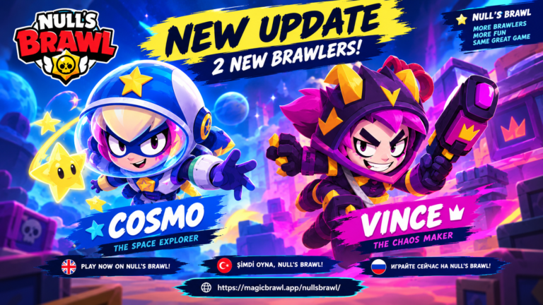 Новое обновление Null’s Brawl с новыми бойцами Космо и Винсом